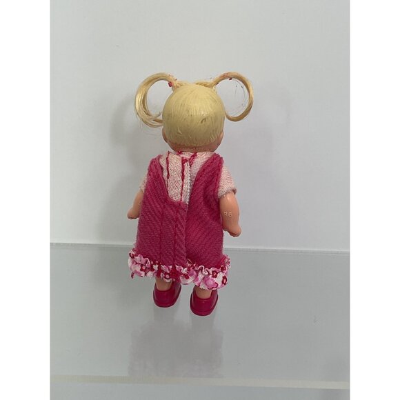 Vintage Happy Family Nikki Barbie Doll Toddler Pink Dress Blonde Pigtails - Picture 3 of 3